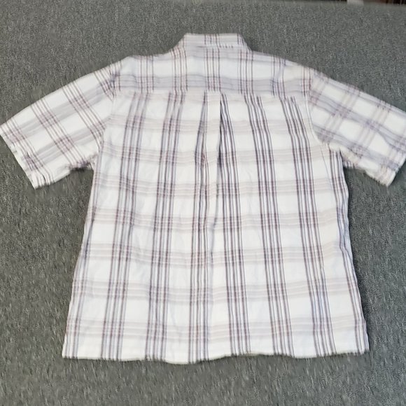 Timberland Shirt Adult XL Extra Large White Red Outdoors Button Up Camp Mens - Picture 2 of 5